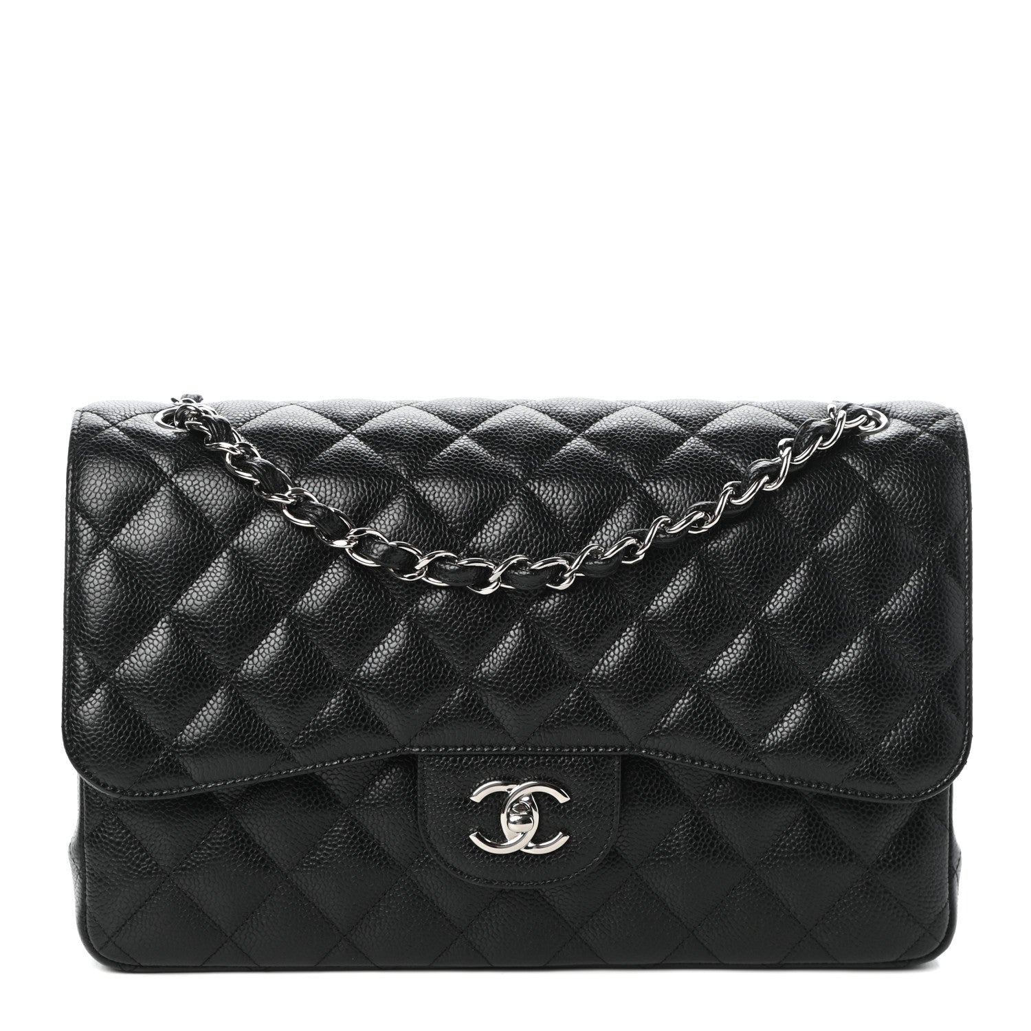 Chanel Caviar Quilted Jumbo Double Flap Black 1 of 10