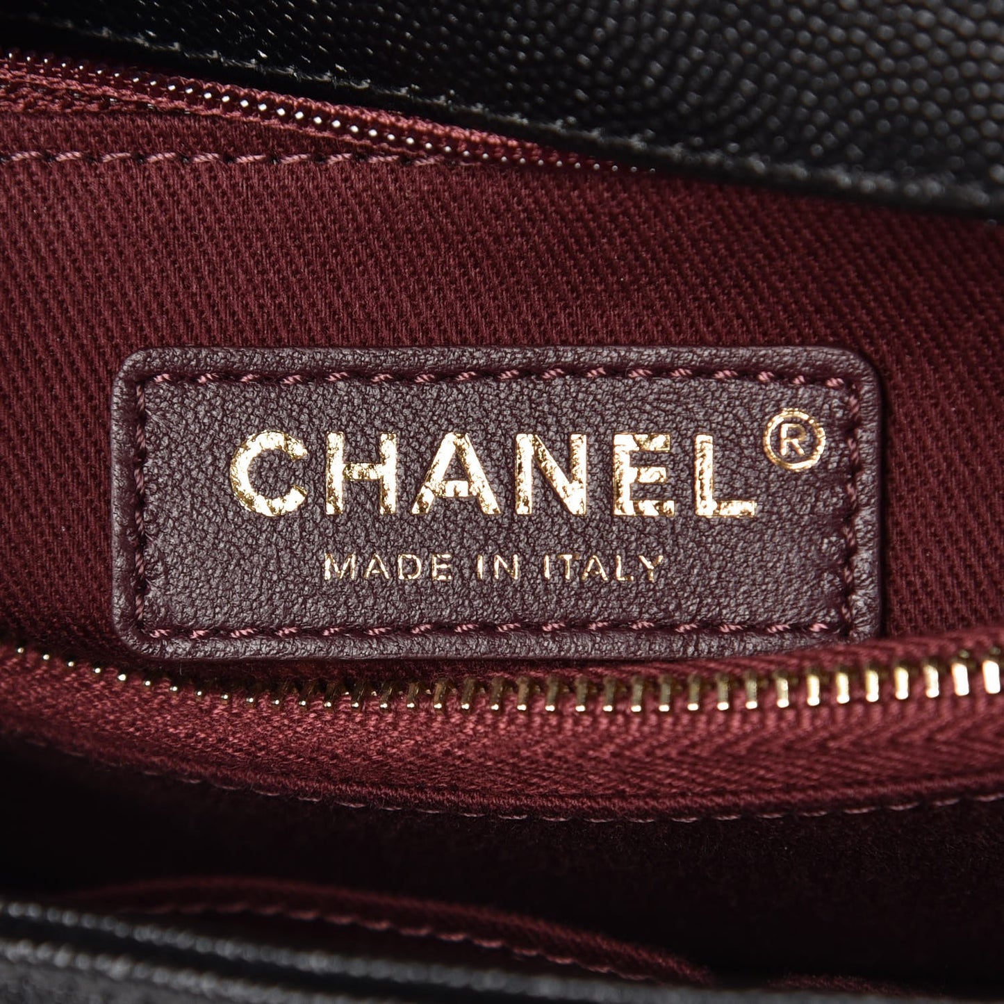 Caviar Chevron Quilted Small Coco Handle Flap Black