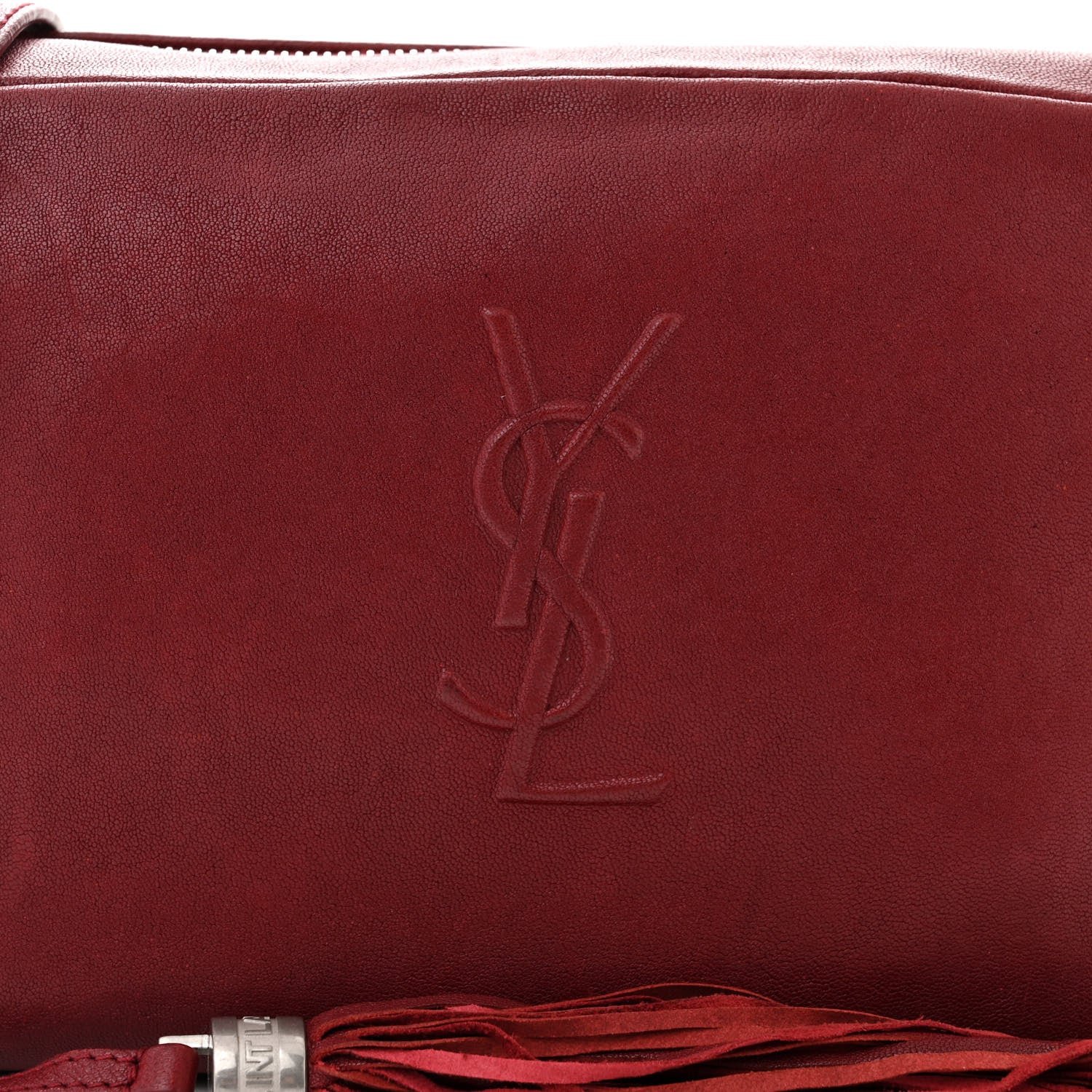 Saint Laurent Lambskin Monogram Small Lou Camera Bag Lipstick Red 8 of 11
