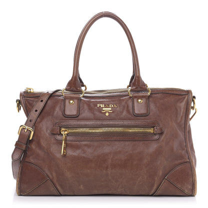 Prada Cervo Shopping Satchel Bruciato 1 of 20