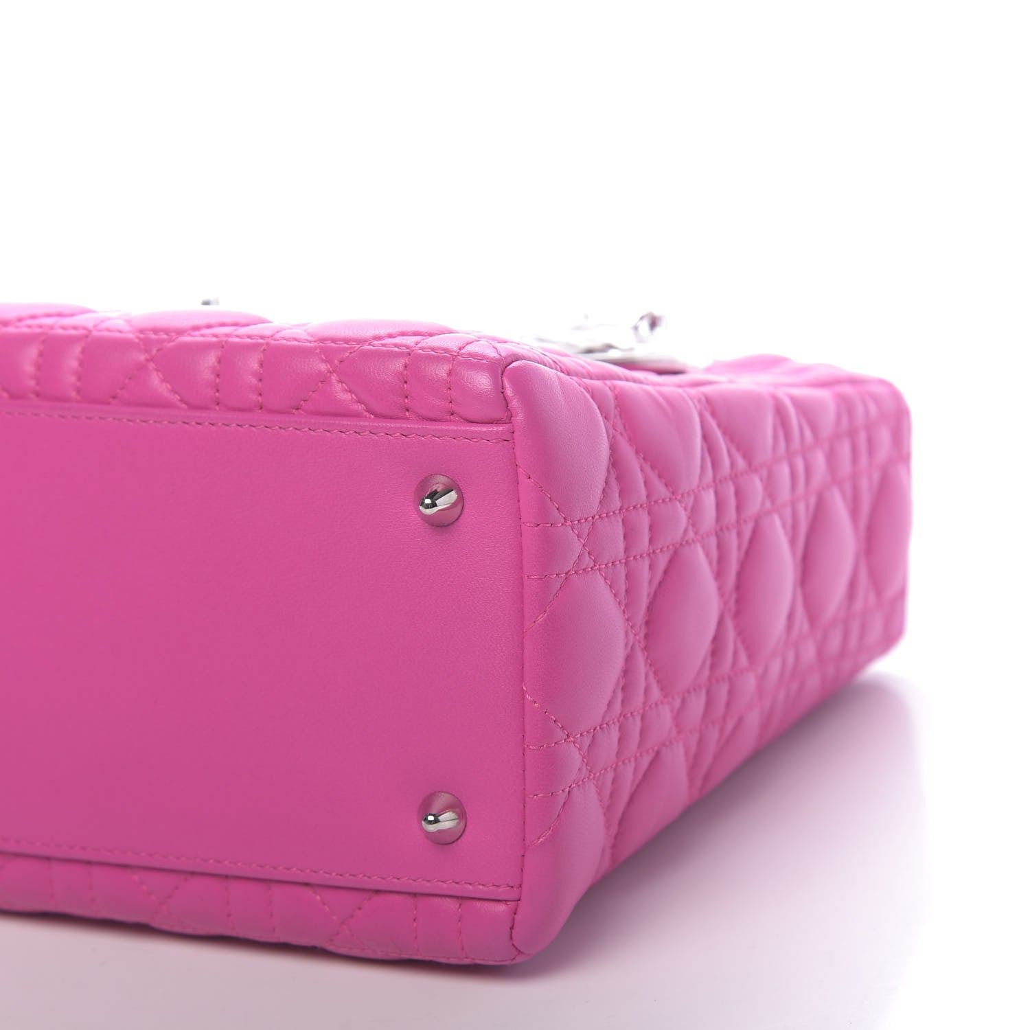 Christian Dior Lambskin Cannage Medium Lady Dior Pink 9 of 10