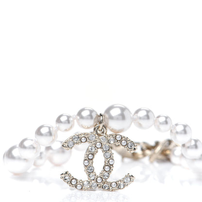 Chanel Pearl Crystal CC Bracelet Gold 4 of 7