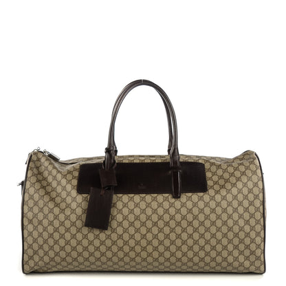 Gucci Coated Canvas Monogram Large Carry On Duffle Bag Brown 1 of 8