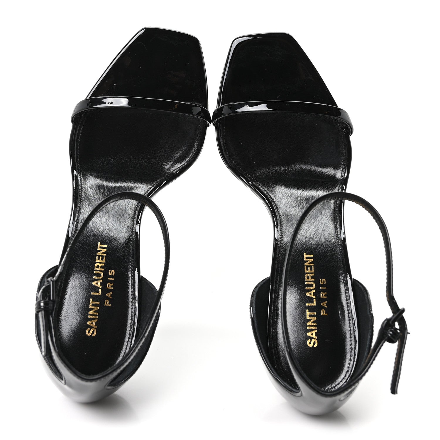 Saint Laurent Vernice Chiffon Opyum 85 Sandals 37 Black 2 of 9