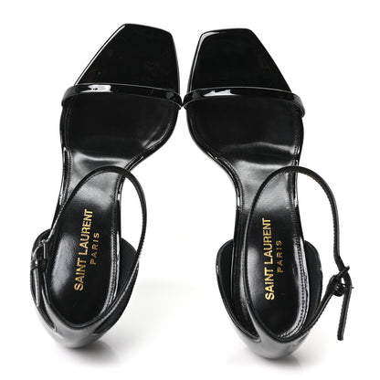 Saint Laurent Vernice Chiffon Opyum 85 Sandals 37 Black 2 of 9