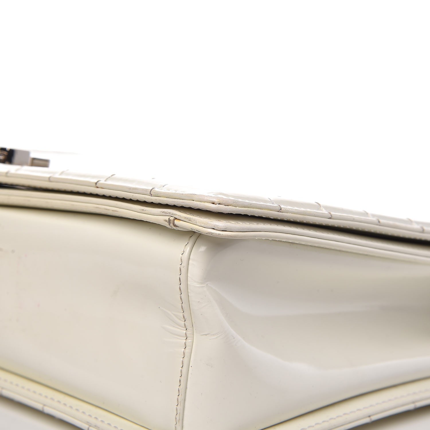 Chanel Glazed Calfskin Large Boy Flap White 14 of 14