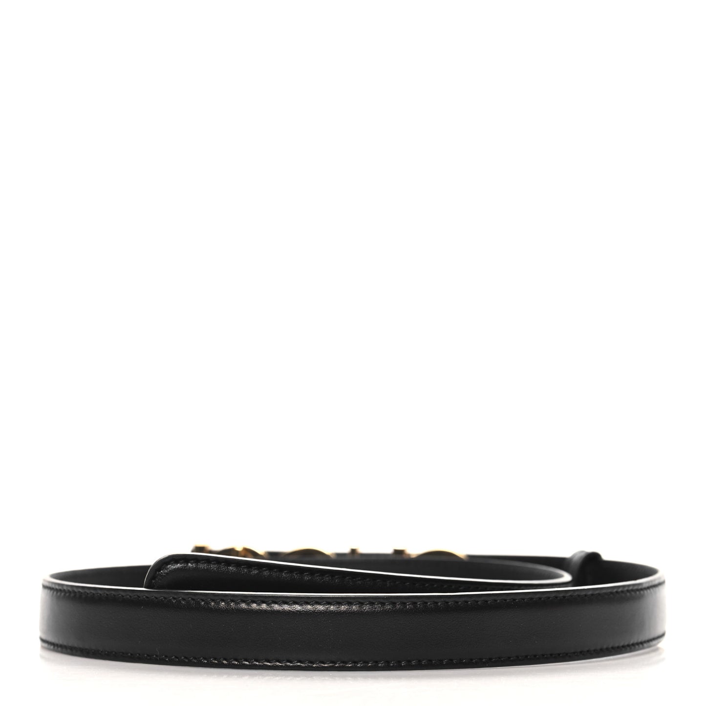 Plutone Calfskin Gucci Buckle 20mm Thin Belt 70 28 Black
