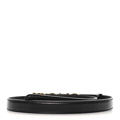 Gucci Plutone Calfskin Gucci Buckle 20mm Thin Belt 70 28 Black 2 of 5