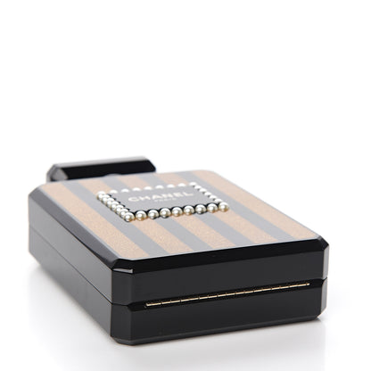Chanel Plexiglass Perfume Bottle Clutch Black Gold 3 of 10