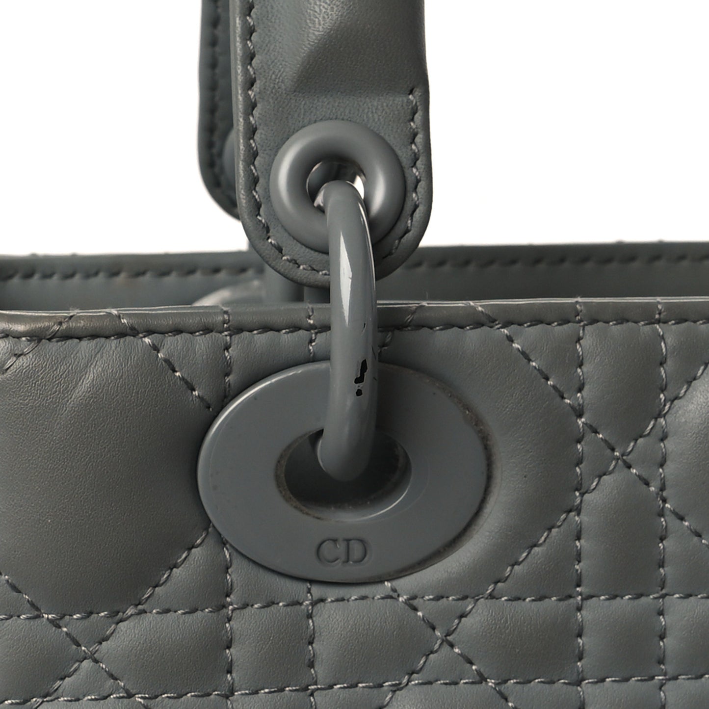 Lambskin Cannage Small My ABCDior Lady Dior Grey