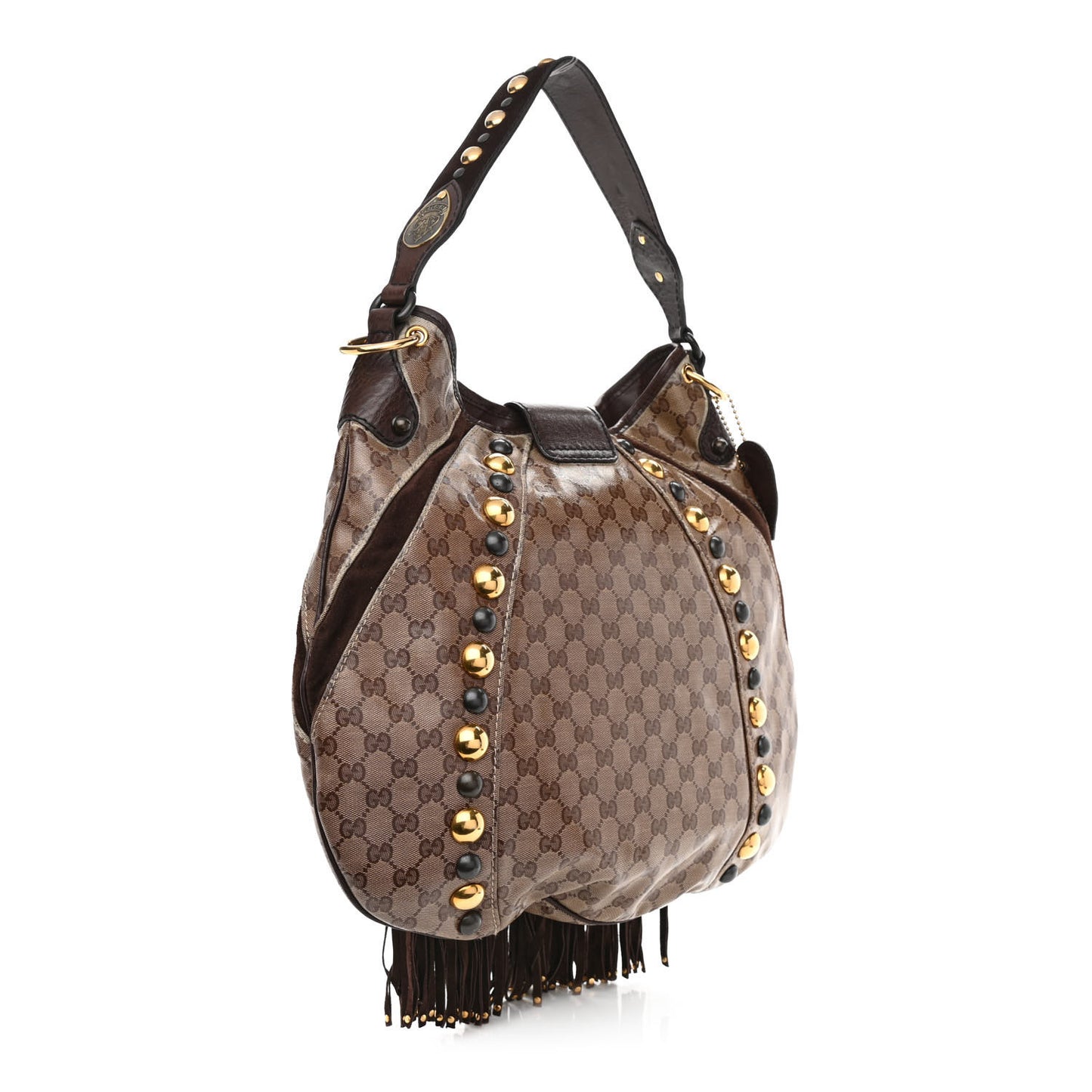 Crystal Monogram Fringe Babouska Hobo