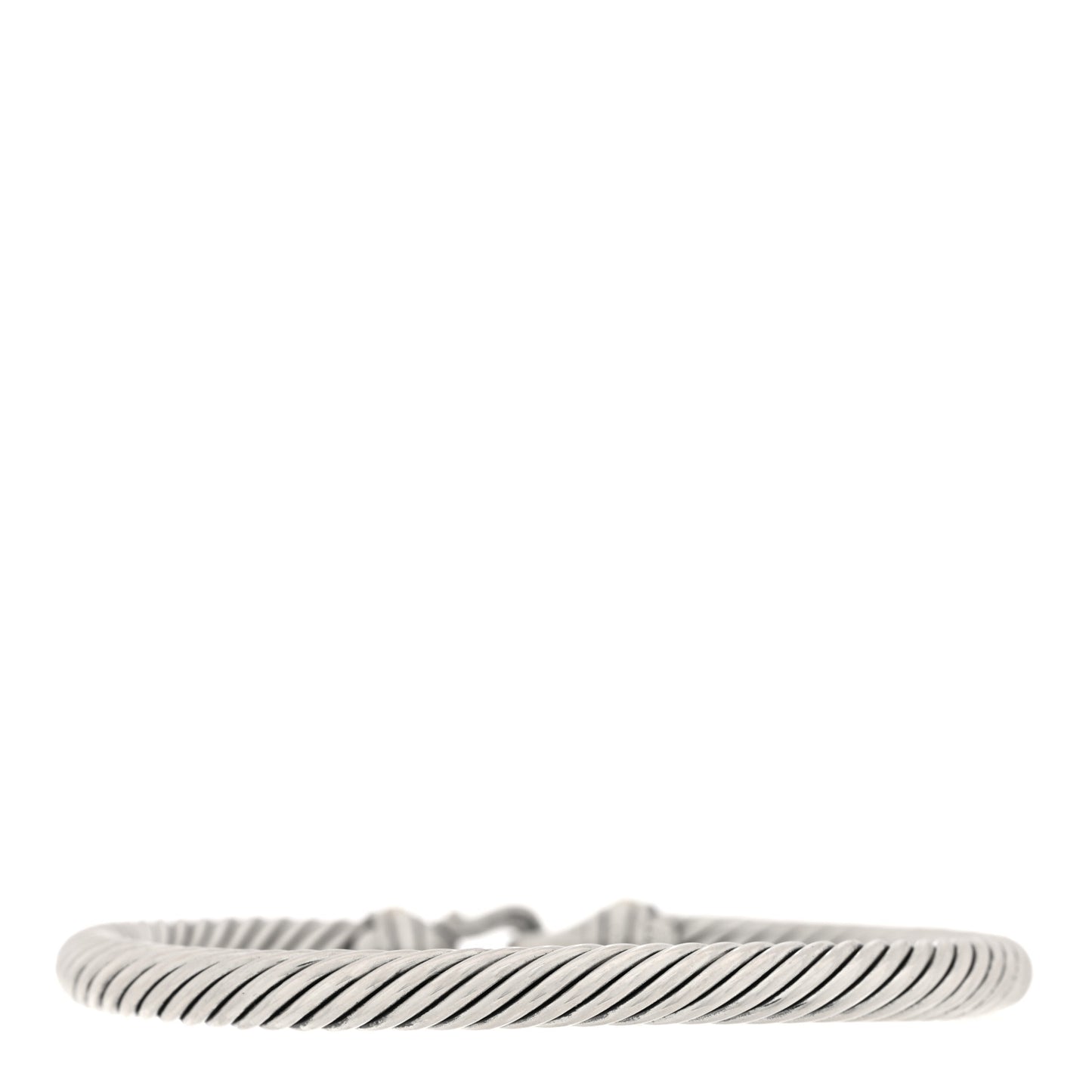 Sterling Silver 18K Yellow Gold 5mm Cable Classic Buckle Bracelet