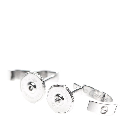 Cartier 18K White Gold Small LOVE Hoop Earrings 3 of 7