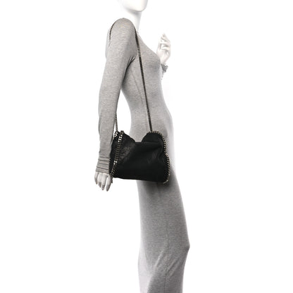 Stella McCartney Shaggy Deer Mini Falabella Fold Over Tote Black 2 of 10