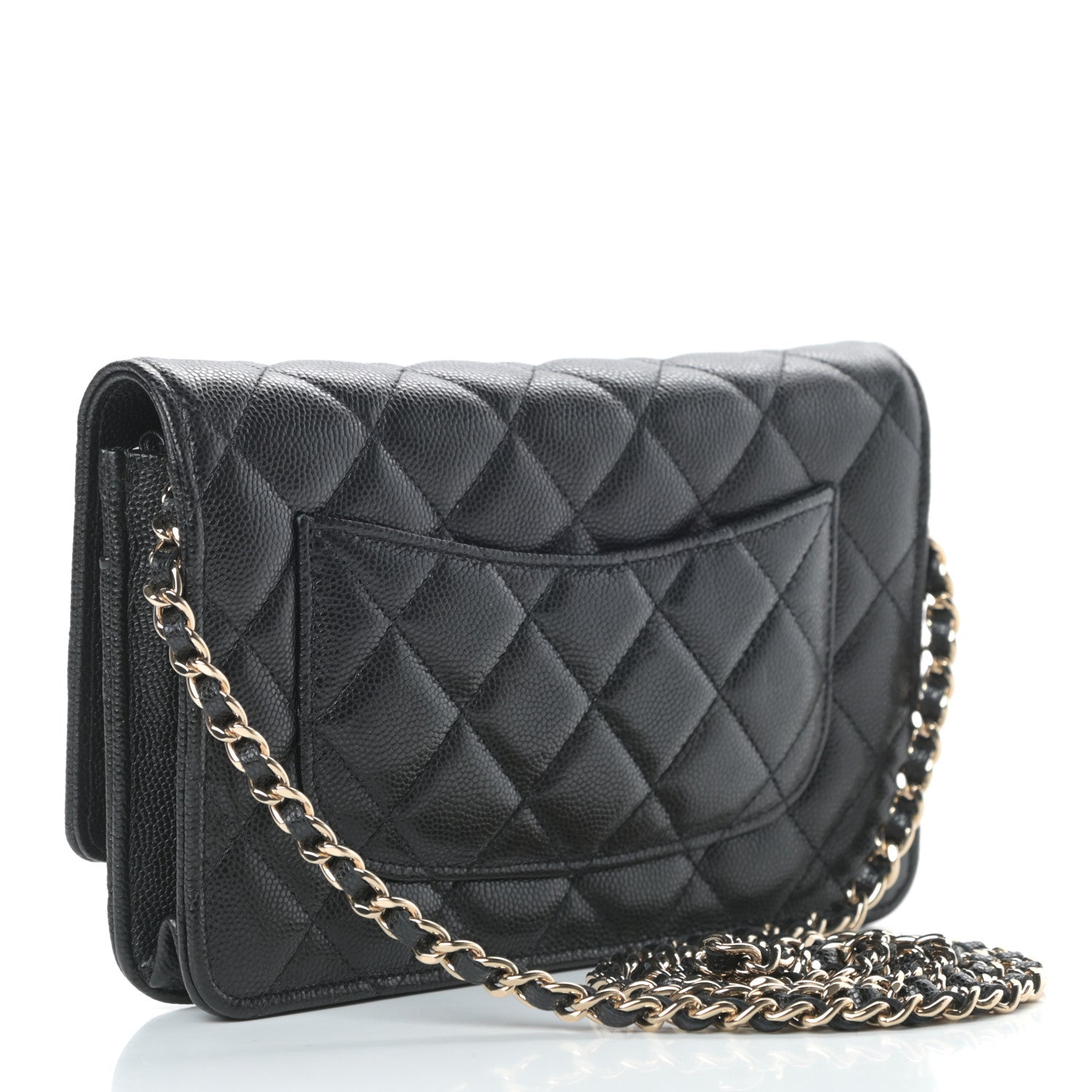Chanel Caviar Quilted Coco Candy Wallet On Chain WOC Black 3 of 13