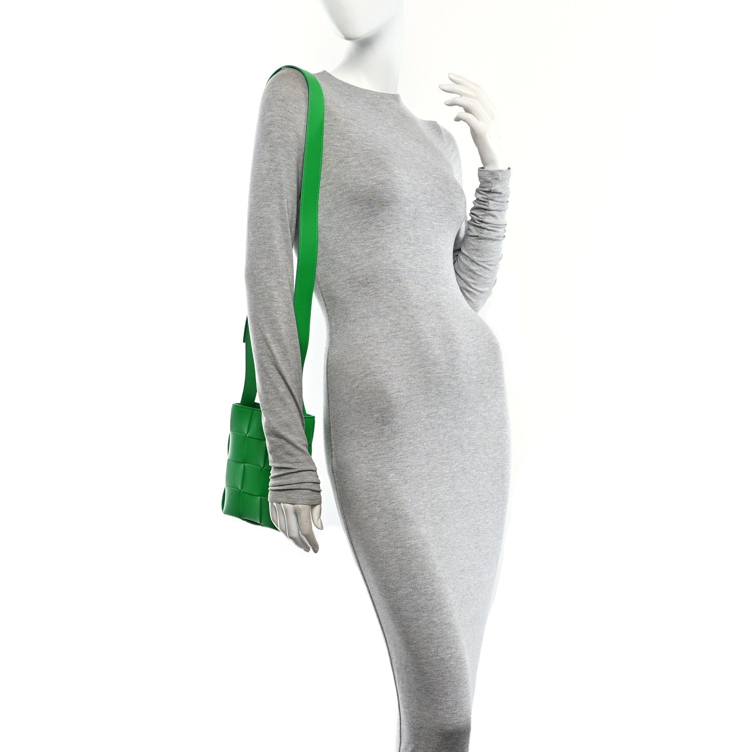 Bottega Veneta Calfskin Maxi Intrecciato Mini Vertical Cassette Crossbody Bag Parakeet 2 of 9