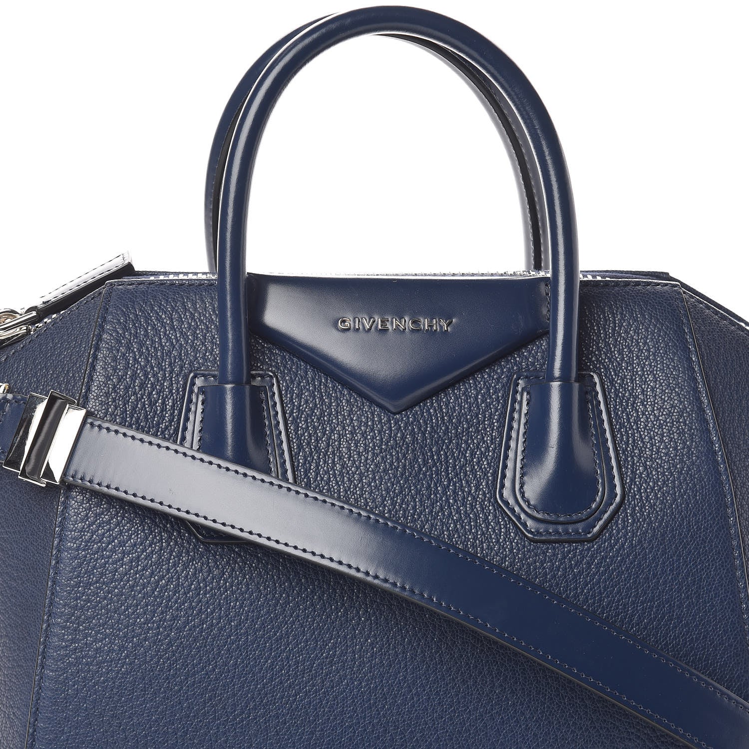 Givenchy Grained Calfskin Small Antigona Night Blue 8 of 10