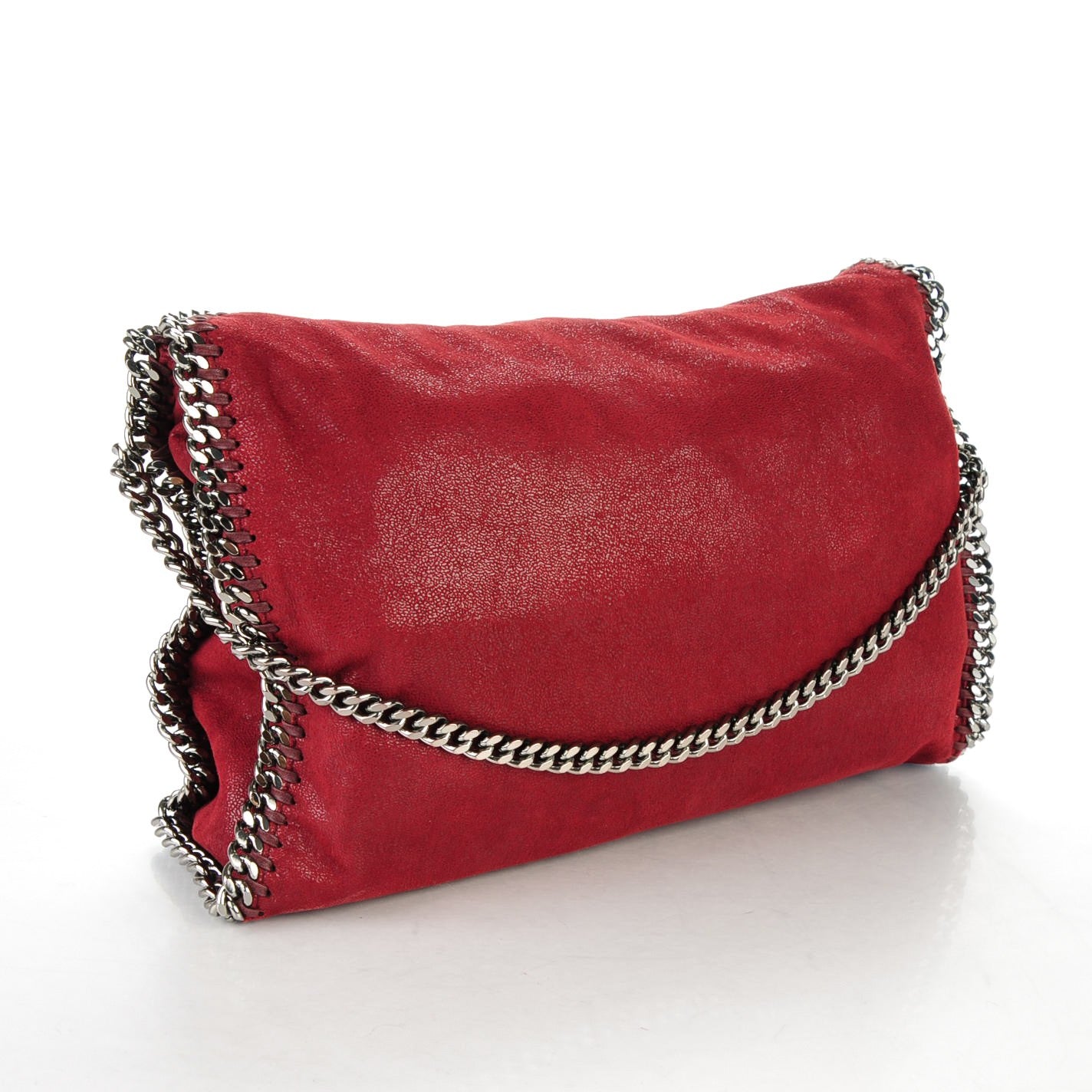 Shaggy Deer Falabella Fold Over Tote Wine