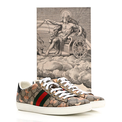 Gucci GG Supreme Monogram Berry Web Womens Ace Sneakers 39.5 Beige Light Copper Black 14 of 14