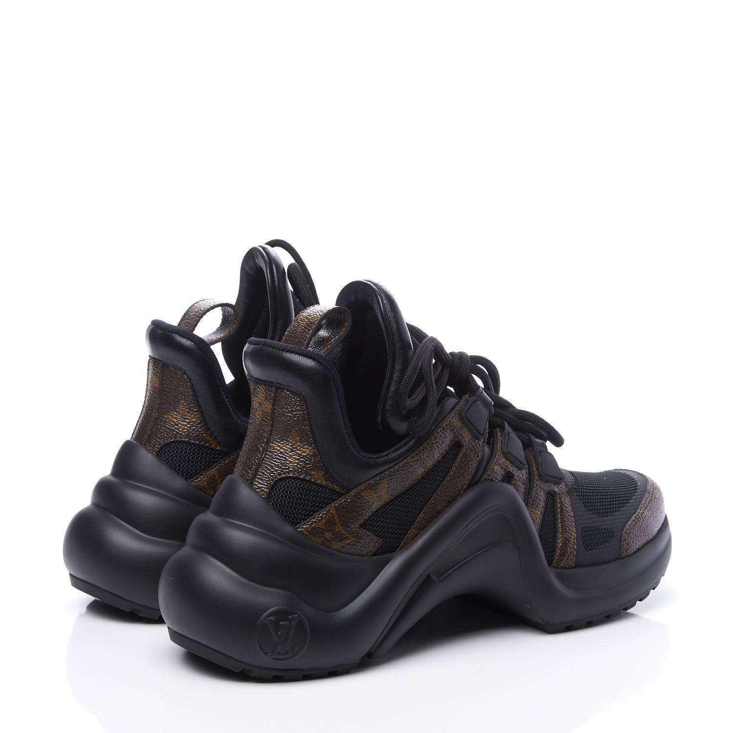 Louis Vuitton Calfskin Patent Monogram LV Archlight Sneakers 35.5 Black 4 of 11