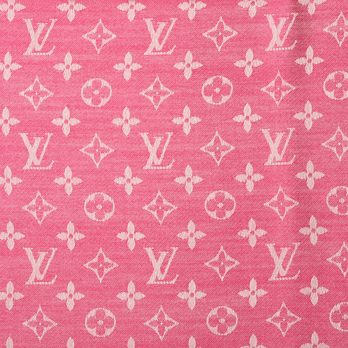 Silk Wool Monogram Denim Shawl Pivoine