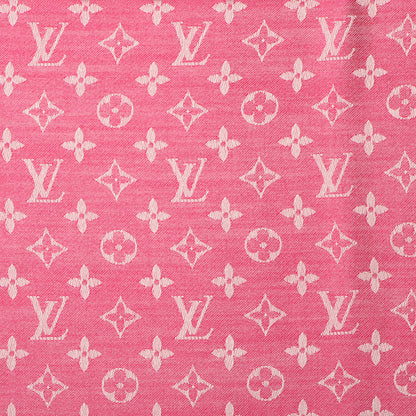 Louis Vuitton Silk Wool Monogram Denim Shawl Pivoine 1 of 5