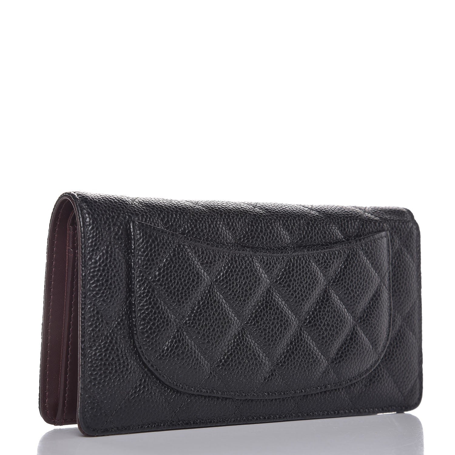 Chanel Caviar Quilted Yen Wallet Black 3 of 8
