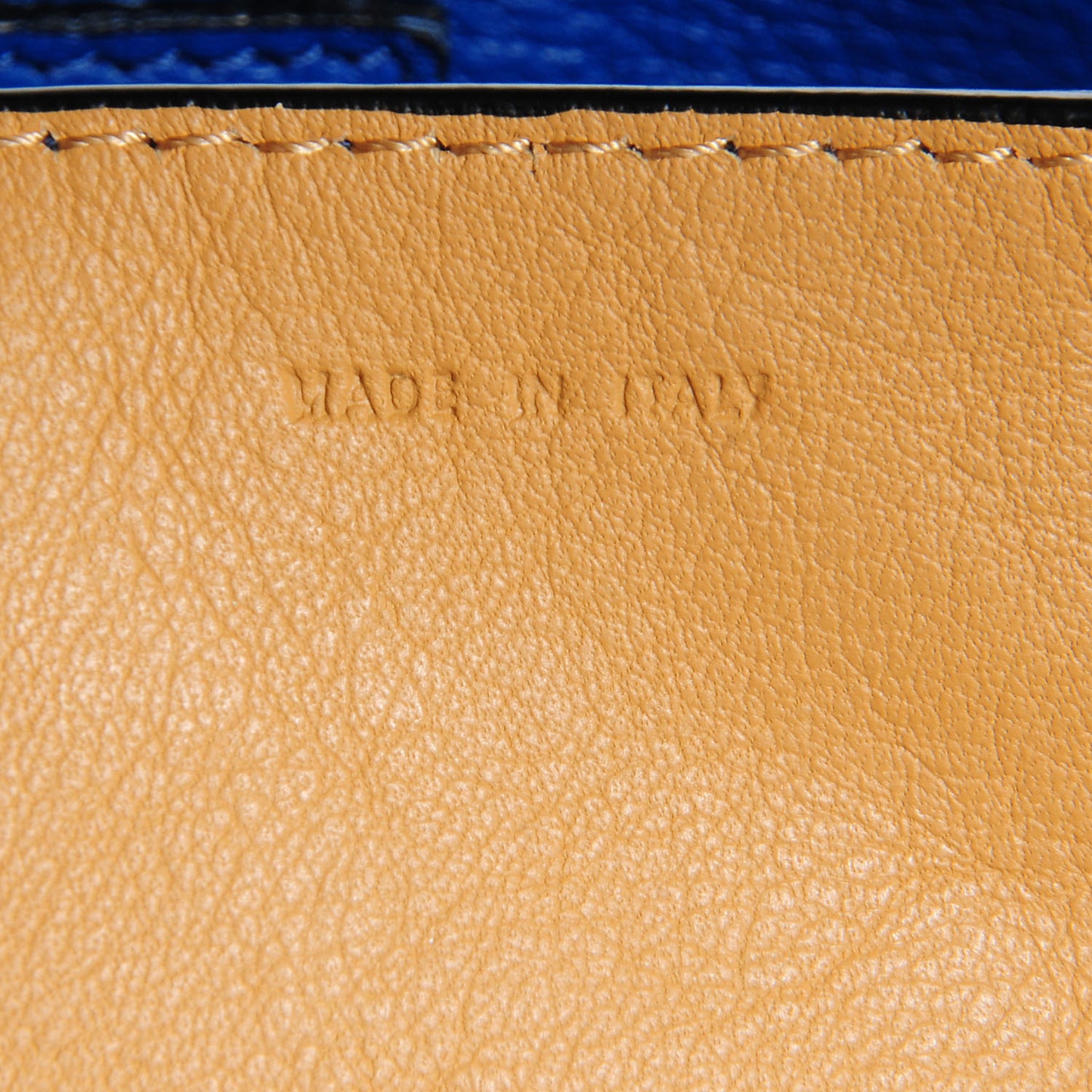 Leather Double Sided PS Courier Bag Blue Honey