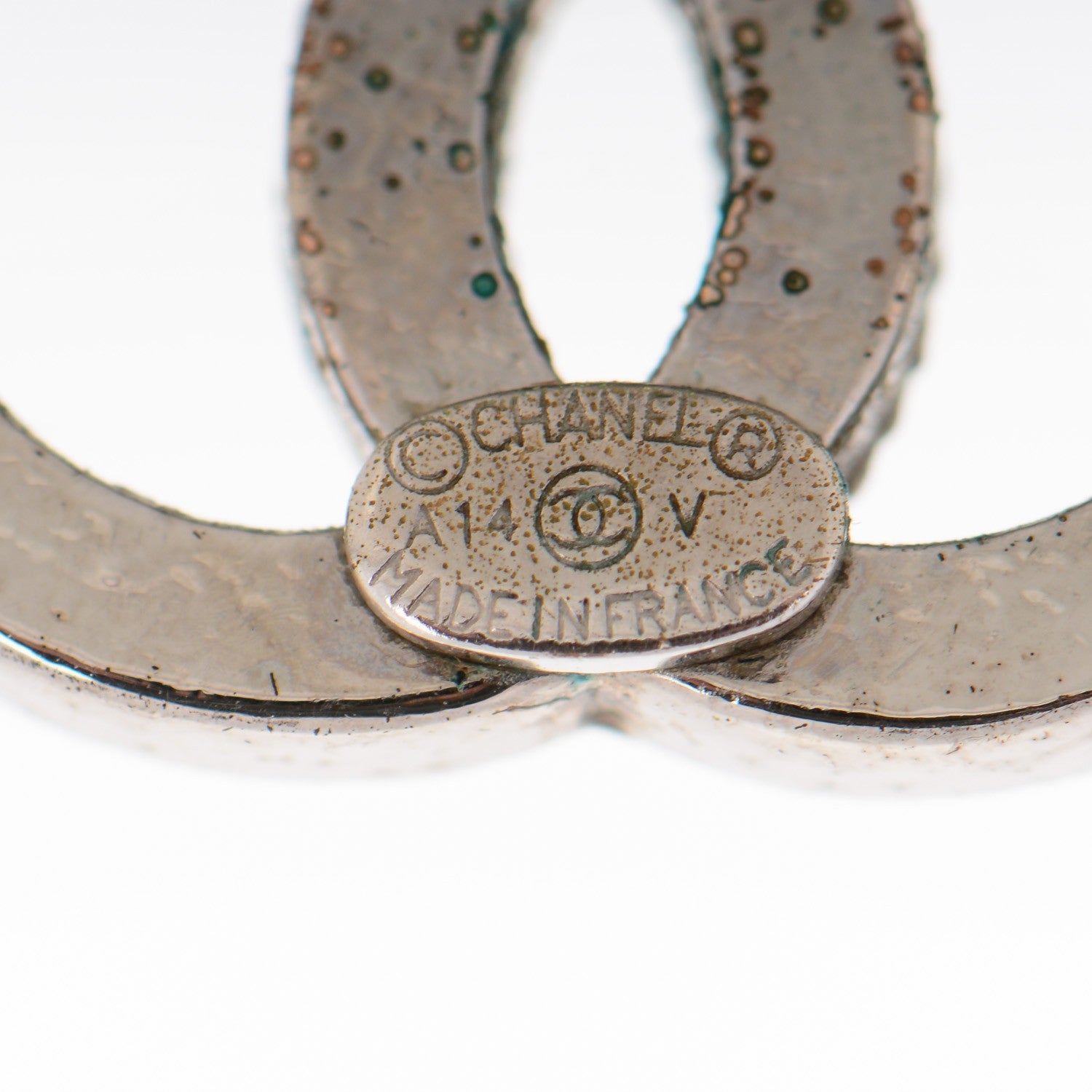 Chanel Crystal CC Earrings Silver 3 of 5