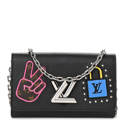 Louis Vuitton Epi LV Stories Twist Chain Wallet Black 1 of 10