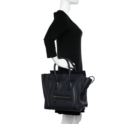 Celine Smooth Calfskin Mini Luggage Navy Blue 2 of 8