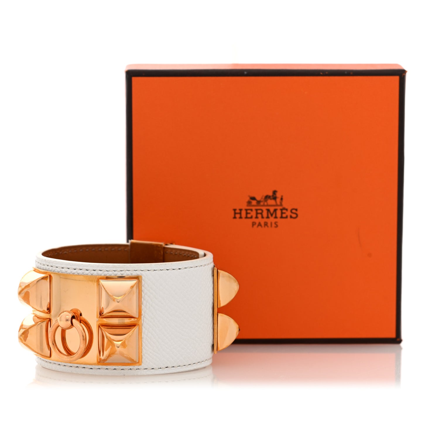 Epsom Collier De Chien CDC Bracelet T3 White