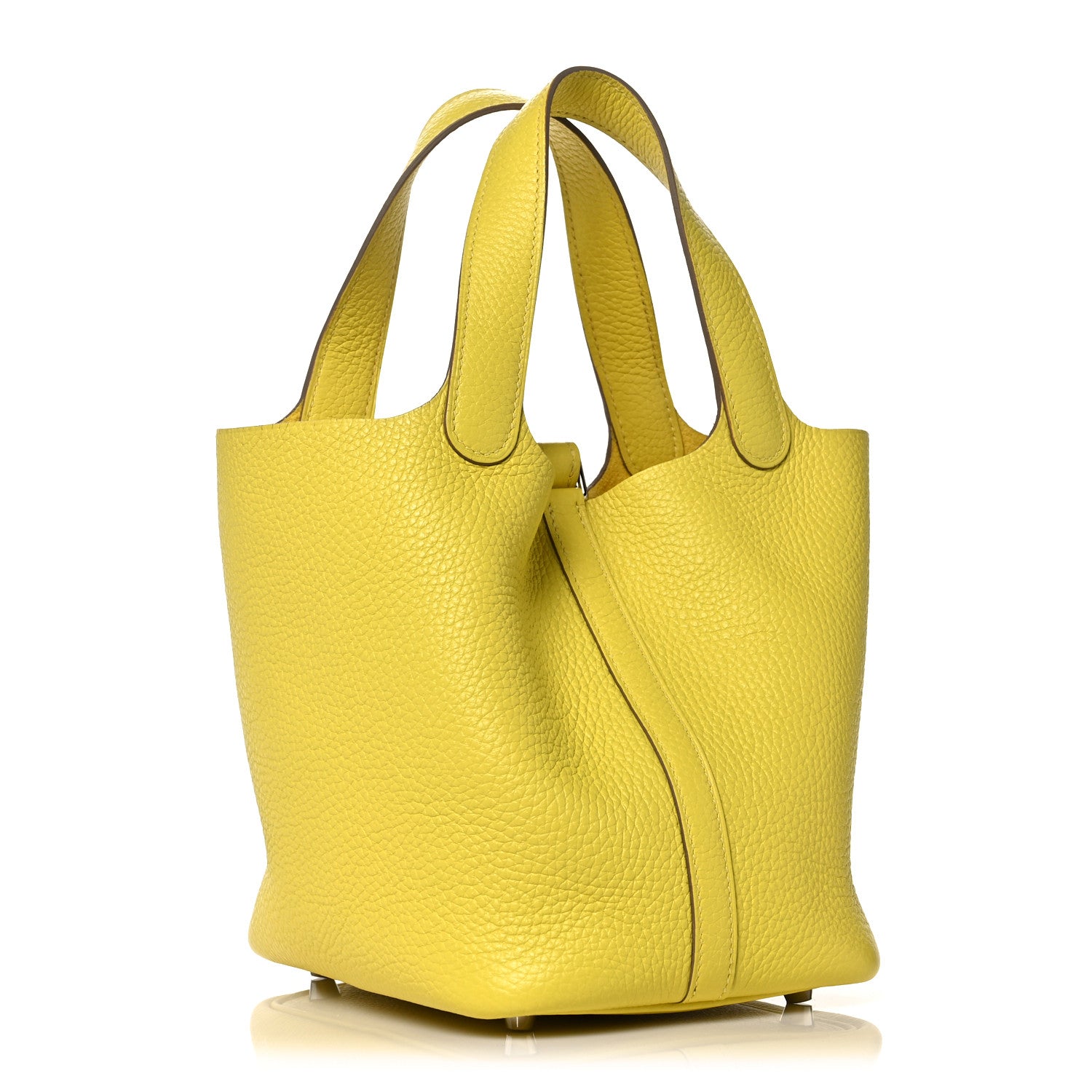 Hermes Taurillon Clemence Picotin Lock 18 PM Lime 3 of 10