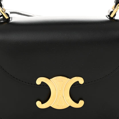 Celine Shiny Calfskin Triomphe Mini Besace Clea Black 9 of 11