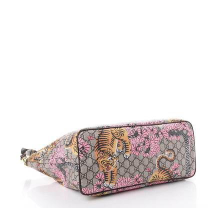 Gucci Soft GG Supreme Monogram Bengal Medium Crossbody Tote Beige Pink 4 of 7