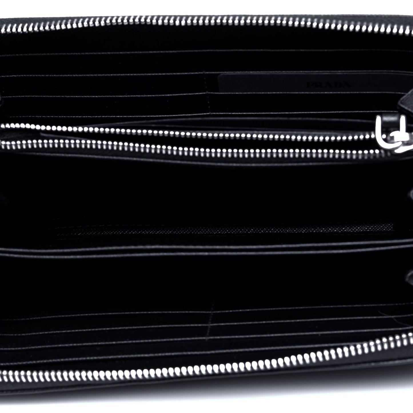 Saffiano Zip Around Wallet Black