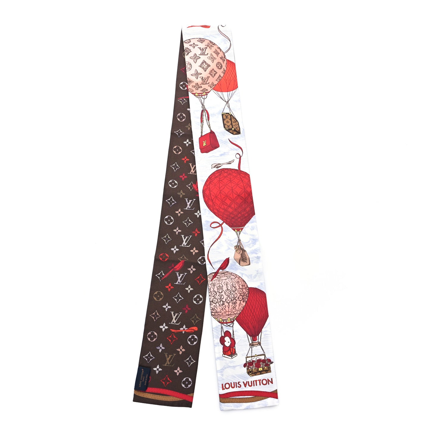 Silk Monogram Up And Away Bandeau Red