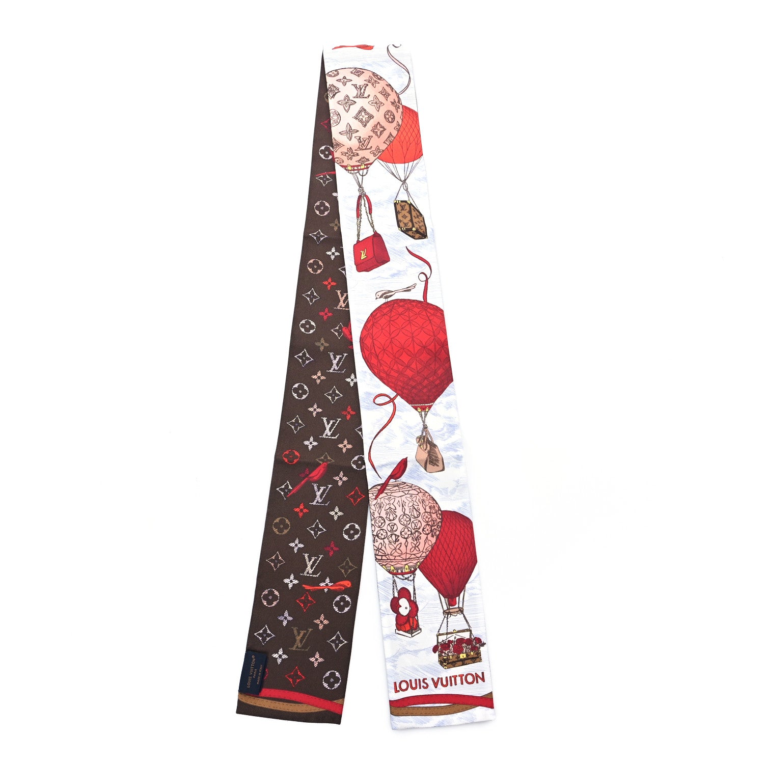 Louis Vuitton Silk Monogram Up And Away Bandeau Red 2 of 3