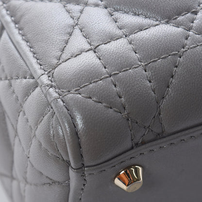 Christian Dior Metallic Lambskin Cannage Mini Lady Dior Grey 11 of 22