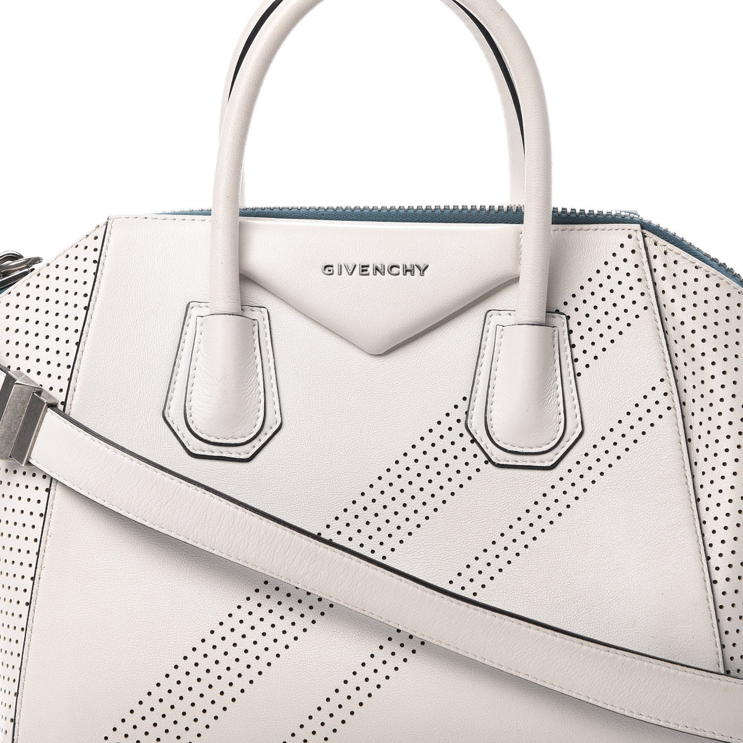 Givenchy Lambskin Perforated Small Antigona White 9 of 15