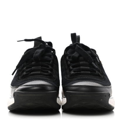 Chanel Velvet Calfskin Mixed Fibers CC Sneakers 35 Black 2 of 8