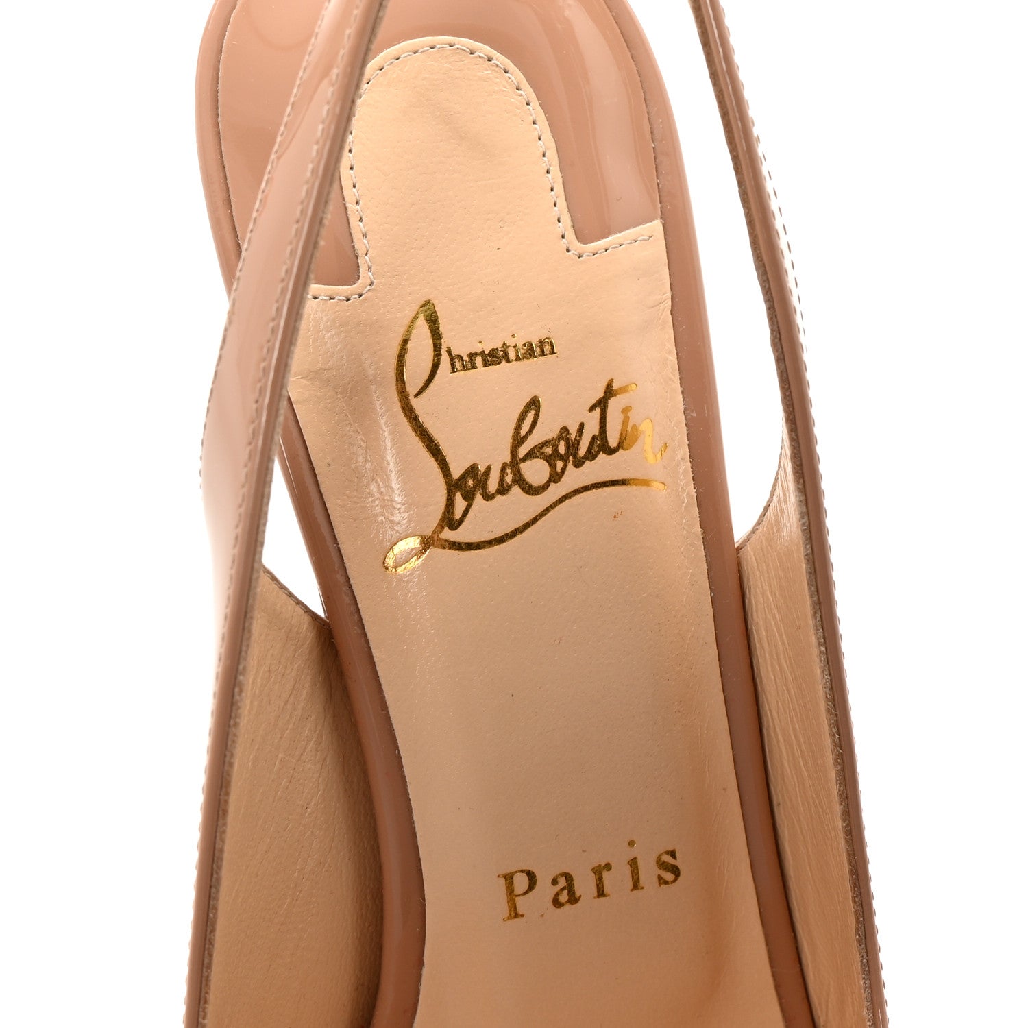 Christian Louboutin Patent Private Number 120 Pumps 37 Nude 7 of 9