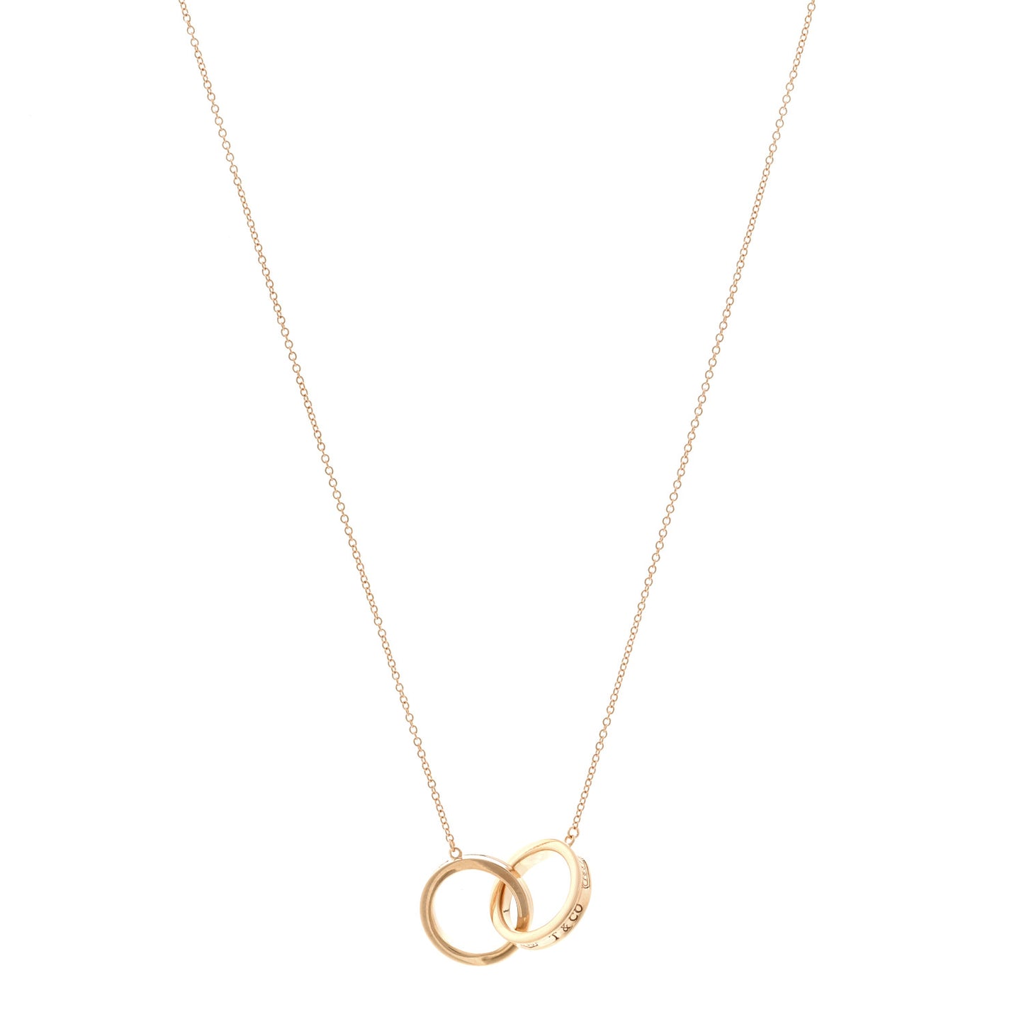 18K Rose Gold 1837 Interlocking Circles Pendant Necklace