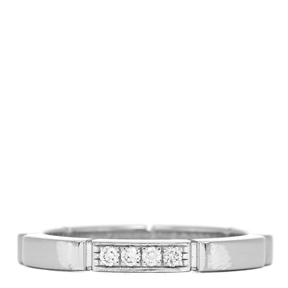 Cartier 18K White Gold Diamond Maillon Panthere Wedding Band Ring 50 5.25 1 of 5