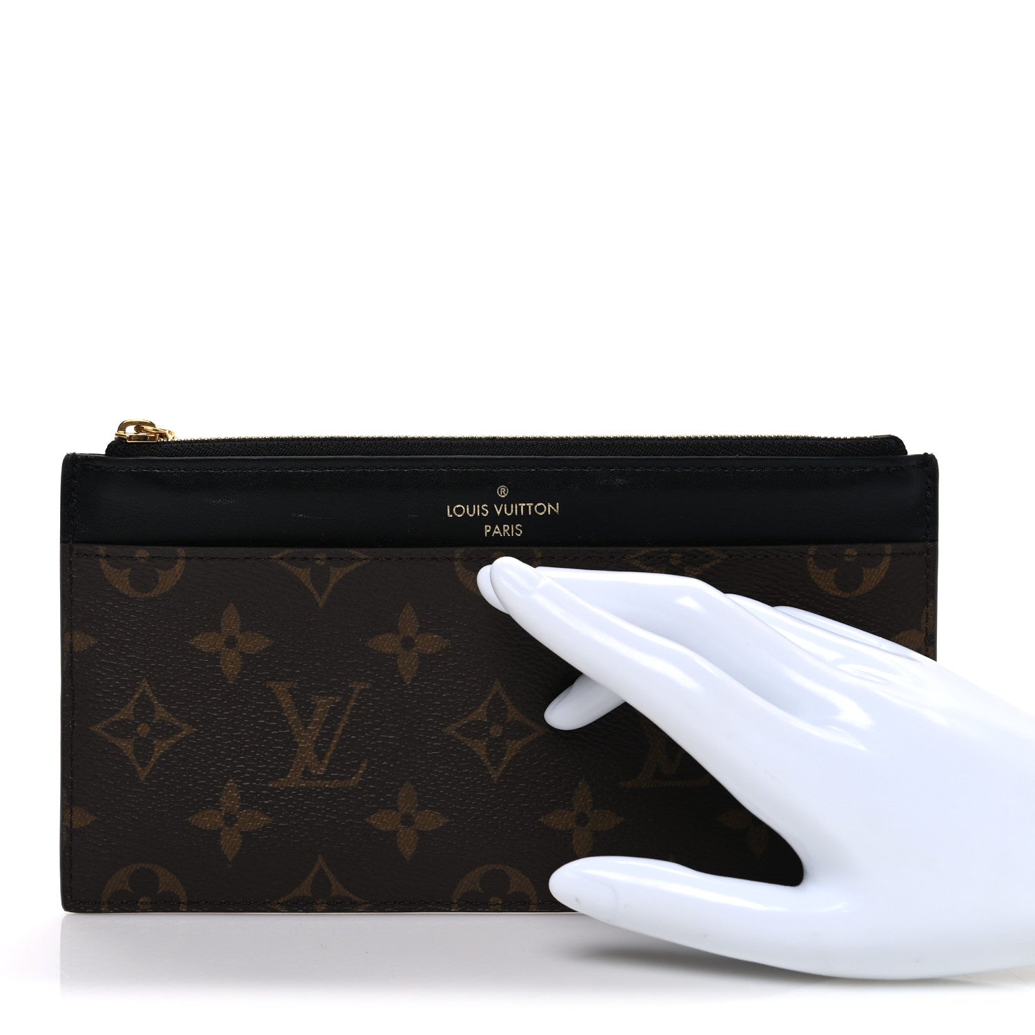 Louis Vuitton Monogram Slim Purse Black 2 of 6