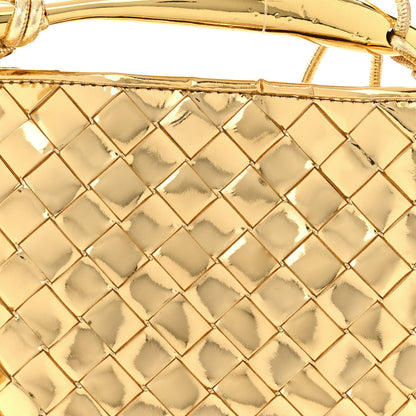Bottega Veneta Mirror Laminated Nappa Intrecciato Mini Sardine Bag Gold 7 of 9