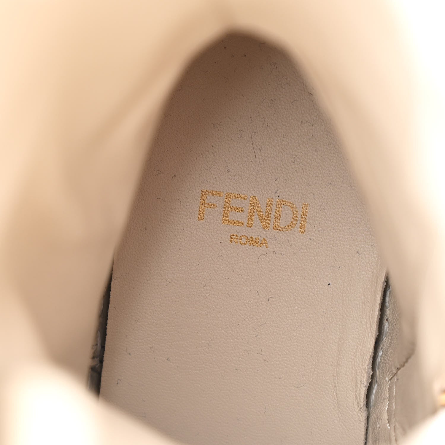 Fendi Vitello Abrasivato Fendigraphy 50mm Biker Boots 36 White 7 of 10