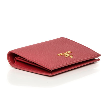Prada Vitello Move Bi-Fold Wallet Peonia 4 of 6