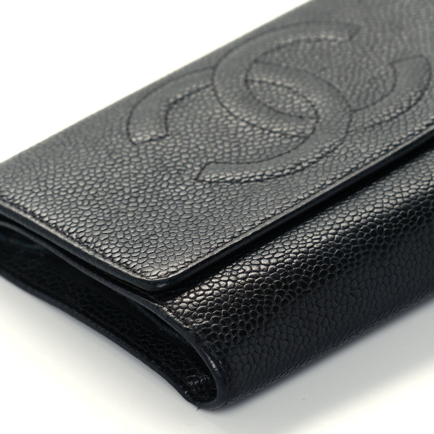 Chanel Caviar Timeless CC Compact Wallet Black 10 of 13