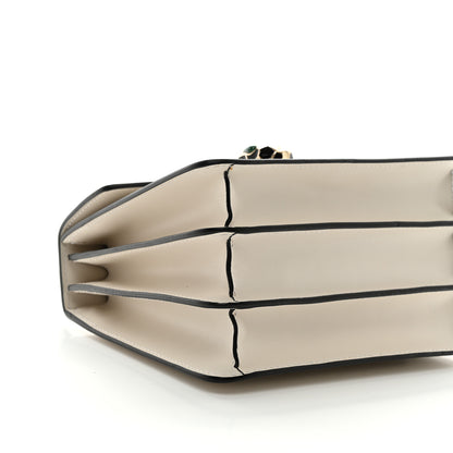 Bulgari Calfskin Serpenti Forever Top Handle White 9 of 10